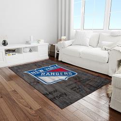 nhl new york rangers hockey team logo sport carpet rectangle area rug for living room light room nyr05