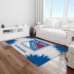 nhl new york rangers hockey team logo sport carpet rectangle area rug for living room light room nyr09