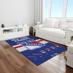 nhl new york rangers hockey team logo sport carpet rectangle area rug for living room light room nyr10