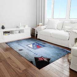nhl new york rangers hockey team logo sport carpet rectangle area rug for living room light room nyr21
