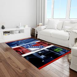 nhl new york rangers hockey team logo sport carpet rectangle area rug for living room light room nyr23