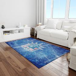 nhl new york rangers hockey team logo sport carpet rectangle area rug for living room light room nyr44
