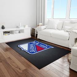 nhl new york rangers hockey team logo sport carpet rectangle area rug for living room light room nyr46