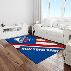 nhl new york rangers hockey team logo sport carpet rectangle area rug for living room light room nyr49