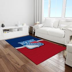 nhl new york rangers hockey team logo sport carpet rectangle area rug for living room light room nyr70