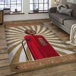 nhl ottawa senators hockey team logo sport carpet rectangle area rug for living room dark room os06