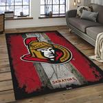 nhl ottawa senators hockey team logo sport carpet rectangle area rug for living room dark room os11