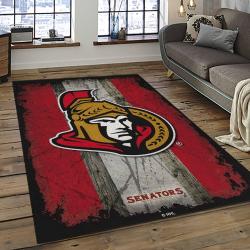 NHL Ottawa Senators Hockey Team Logo Sport Carpet Rectangle Area Rug For Living Room OS11