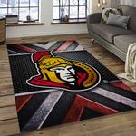 nhl ottawa senators hockey team logo sport carpet rectangle area rug for living room dark room os15