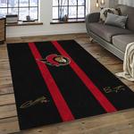 nhl ottawa senators hockey team logo sport carpet rectangle area rug for living room dark room os17