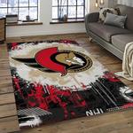 nhl ottawa senators hockey team logo sport carpet rectangle area rug for living room dark room os18