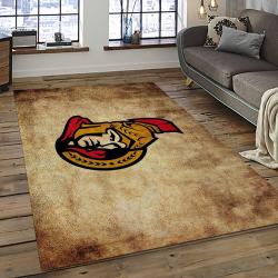 NHL Ottawa Senators Hockey Team Logo Sport Carpet Rectangle Area Rug For Living Room OS23
