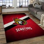 nhl ottawa senators hockey team logo sport carpet rectangle area rug for living room dark room os26