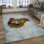 nhl ottawa senators hockey team logo sport carpet rectangle area rug for living room dark room os29