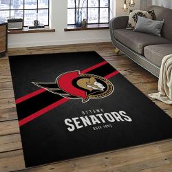 NHL Ottawa Senators Hockey Team Logo Sport Carpet Rectangle Area Rug For Living Room OS30