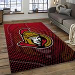 nhl ottawa senators hockey team logo sport carpet rectangle area rug for living room dark room os33