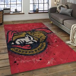 NHL Ottawa Senators Hockey Team Logo Sport Carpet Rectangle Area Rug For Living Room OS36
