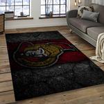 nhl ottawa senators hockey team logo sport carpet rectangle area rug for living room dark room os37