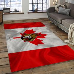 NHL Ottawa Senators Hockey Team Logo Sport Carpet Rectangle Area Rug For Living Room OS39
