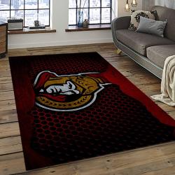 NHL Ottawa Senators Hockey Team Logo Sport Carpet Rectangle Area Rug For Living Room OS42
