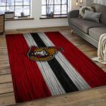 nhl ottawa senators hockey team logo sport carpet rectangle area rug for living room dark room os45