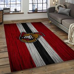 NHL Ottawa Senators Hockey Team Logo Sport Carpet Rectangle Area Rug For Living Room OS45