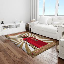 nhl ottawa senators hockey team logo sport carpet rectangle area rug for living room light room os06