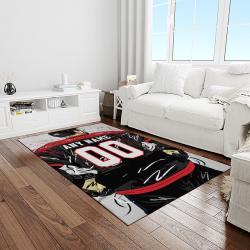 nhl ottawa senators hockey team logo sport carpet rectangle area rug for living room light room os09