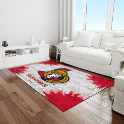 nhl ottawa senators hockey team logo sport carpet rectangle area rug for living room light room os10