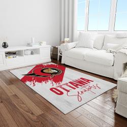 nhl ottawa senators hockey team logo sport carpet rectangle area rug for living room light room os12