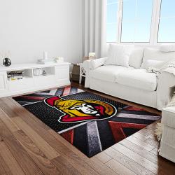 nhl ottawa senators hockey team logo sport carpet rectangle area rug for living room light room os15