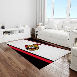 nhl ottawa senators hockey team logo sport carpet rectangle area rug for living room light room os16
