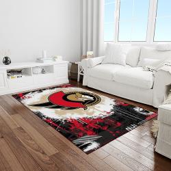 nhl ottawa senators hockey team logo sport carpet rectangle area rug for living room light room os18