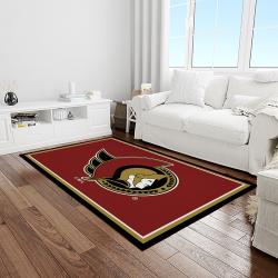 nhl ottawa senators hockey team logo sport carpet rectangle area rug for living room light room os21
