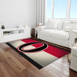 nhl ottawa senators hockey team logo sport carpet rectangle area rug for living room light room os28