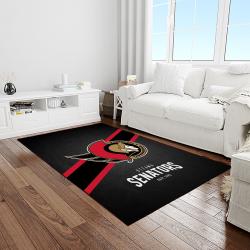 nhl ottawa senators hockey team logo sport carpet rectangle area rug for living room light room os30