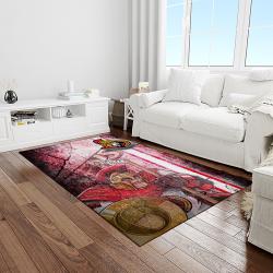nhl ottawa senators hockey team logo sport carpet rectangle area rug for living room light room os31