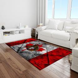 nhl ottawa senators hockey team logo sport carpet rectangle area rug for living room light room os41