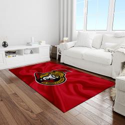 nhl ottawa senators hockey team logo sport carpet rectangle area rug for living room light room os49