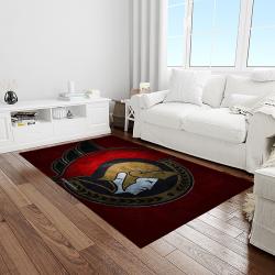 nhl ottawa senators hockey team logo sport carpet rectangle area rug for living room light room os50