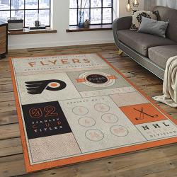 NHL Philadelphia Flyers Hockey Team Logo Sport Carpet Rectangle Area Rug For Living Room PF02