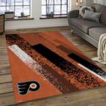 nhl philadelphia flyers hockey team logo sport carpet rectangle area rug for living room dark room pf05