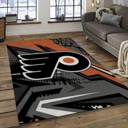 NHL Philadelphia Flyers Hockey Team Logo Sport Carpet Rectangle Area Rug For Living Room PF08
