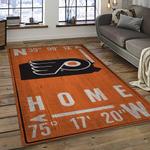 nhl philadelphia flyers hockey team logo sport carpet rectangle area rug for living room dark room pf14