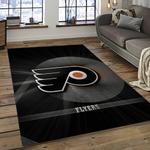nhl philadelphia flyers hockey team logo sport carpet rectangle area rug for living room dark room pf23