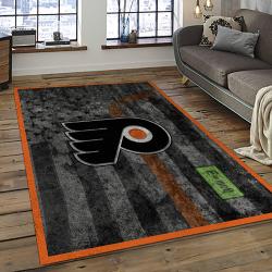 NHL Philadelphia Flyers Hockey Team Logo Sport Carpet Rectangle Area Rug For Living Room PF24