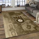 nhl philadelphia flyers hockey team logo sport carpet rectangle area rug for living room dark room pf25
