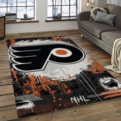 NHL Philadelphia Flyers Hockey Team Logo Sport Carpet Rectangle Area Rug For Living Room PF27