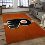 nhl philadelphia flyers hockey team logo sport carpet rectangle area rug for living room dark room pf29