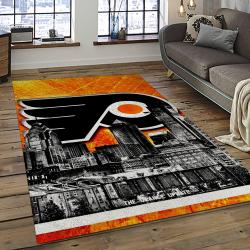 NHL Philadelphia Flyers Hockey Team Logo Sport Carpet Rectangle Area Rug For Living Room PF32
